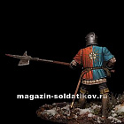 Сборная миниатюра из смолы Война роз. Алебардист №4, 54 мм, V&V Miniatures