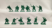 Солдатики из пластика Русское войско. Полк Левой и Правой руки (12 шт, зеленый) Воины и битвы - фото