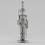 Сборная миниатюра из металла Офицер роты шассёров, стоящий, Франция, 28 мм, Аванпост - фото