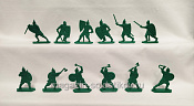 Солдатики из пластика Русское войско. Полк Левой и Правой руки (12 шт, зеленый) Воины и битвы - фото