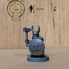 Сборная миниатюра из смолы Гном Молотобоец №1, 28 мм, Золотой дуб