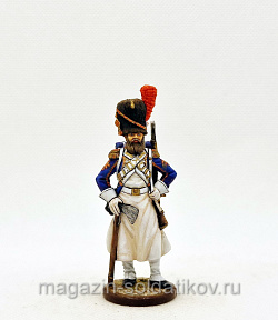 Миниатюра из олова Сапер пеших гренадер Императорская Гвардия, 1808-12 гг. 54 мм,Студия Большой полк