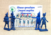 Пешие гренадеры Старой гвардии Наполеона (синий), набор №1, 1:32, Уфимский солдатик - фото
