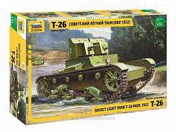 Сборная модель из пластика Советский танк «Т-26» обр. 1932г. (двухбашенный) (1/35) Звезда