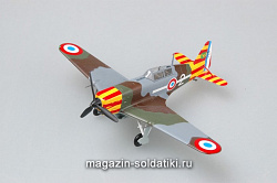 Масштабная модель в сборе и окраске Самолет Моран Солнье MS406, 2-я эскадрилья, Виши (1:72) Easy Model