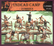 CMF110 Лагерь нежити: Зомби (1/72) Caesar Miniatures