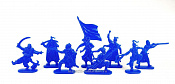 Солдатики из пластика Запорожские казаки (8 шт, синий) 52 мм, Солдатики ЛАД - фото
