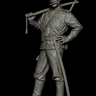 Сборная миниатюра из смолы Русский казак №2. Козьма, 75мм, Shot Mini (RIA-K-4) (RIA-K-4)