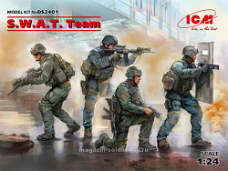 Сборные фигуры из пластика Команда S.W.A.T. 1:24, ICM (DS2401) (DS2401)