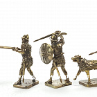 Солдатики из металла Конкистадоры (наб. 7 шт,) 40 мм, Бронзовая коллекция