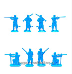 Солдатик из пластика Усиление. Выбранецкая пехота (8 фигурок, голубой) 1:32, Уфимский солдатик - фото
