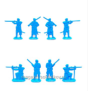 Солдатик из пластика Усиление. Выбранецкая пехота (8 фигурок, голубой) 1:32, Уфимский солдатик - фото