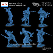 Солдатики из пластика Советская морская пехота, оборона Ленинграда, 1:32 Plastic Platoon - фото