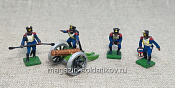 Солдатики из пластика в росписи Q566-054 Французская артиллерия - набор 5 шт., Airfix - фото