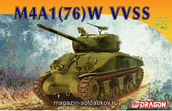 Сборная модель из пластика Д Танк M4A1(76)W VVSS (1/72) Dragon