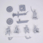 Фигурки из смолы Артиллерия «Красных» (5 фигур + пушка), 28 мм, АРЕС и STP-miniatures