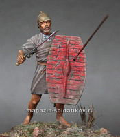 Сборная фигура из металла Ligurian Warrior 3 c.b.c, 54 мм, Alive history miniatures - фото