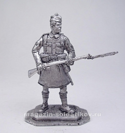 Миниатюра из олова 084 РТ Рядовой шотландской пехоты, 1914 54 мм, Ратник