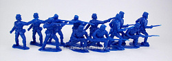 Солдатики из пластика Union 12 figures in 4 poses (blue) 1:32, Timpo