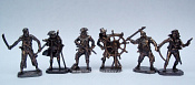 Фигурки из металла Пираты, набор №2 (бронза) 6 шт, 40 мм, Солдатики Публия - фото