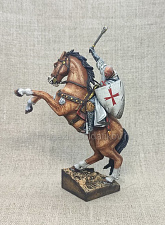 Миниатюра из олова Тамплиер конный, 54 мм, Студия Большой полк - фото