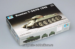 Сборная модель из пластика Танк Т - 34/76 мод. 1942г. 1:72 Трумпетер