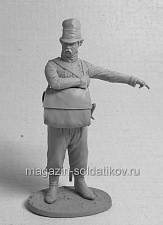 Сборная миниатюра из смолы Канонир (№2) орудийного расчета 6-фунтовой пушки, 54 мм, Chronos miniatures - фото