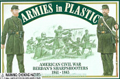 5458 Гражданская война в США, стрелки, 1/32, Armies in plastic
