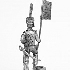 Миниатюра из олова 756 РТ Знаменосец гвардейских моряков Наполеона 1812 год, 54 мм, Ратник