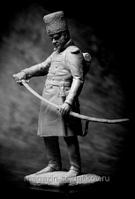 Сборная миниатюра из смолы Офицер Санкт-Петербургского или Московского ополчения 54 мм, Chronos miniatures - фото