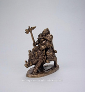 Миниатюра из бронзы Гном на кабане (желтая бронза) 40 мм, Миниатюры Пятипалого - фото