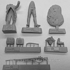 Сборная миниатюра из металла Прусский мушкетер 34-го пехотного полка, Семилетняя война, 54 мм, Chronos miniatures
