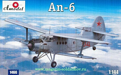 Сборная модель из пластика Советский самолет Ан-6 Amodel (1/144)