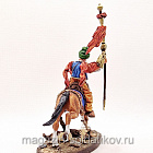 Миниатюра из олова Мамелюк с бунчуком (конная фигура), 54 мм, Большой полк