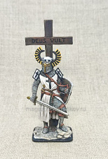 Миниатюра из олова Тевтонский рыцарь с крестом, 54 мм, Студия Большой полк - фото