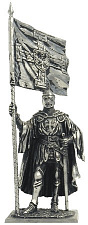 Миниатюра из металла 129. Тевтонский рыцарь со знаменем EK Castings - фото