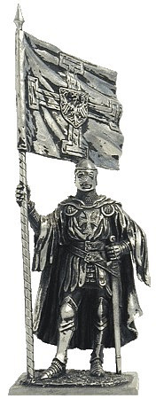 Миниатюра из металла 129. Тевтонский рыцарь со знаменем EK Castings