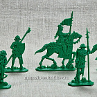 Солдатики из пластика Барон Нотвульд 54мм (2+4 шт, зелёный, пластик) Воины и битвы