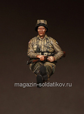 Сборная фигура из смолы SM 3583 Парашютист США на Шермане, 1:35, SOGA miniatures - фото