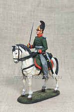 Миниатюра из олова Офицер драгунского полка 1812 г., Польша, 54 мм, Студия Большой полк - фото