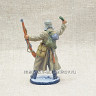 Боец РККА в шинели с гранатой 1942-43 гг., 54мм, Красный фронт, 54 мм (КФ-032) (КФ-032)