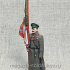 Миниатюра из олова Подпрапорщик с полковым знаменем 1916 г., 54 мм, Студия Большой полк (ИЛ2742.13.02.54) (ИЛ2742.13.02.54)