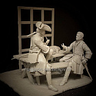 Сборная миниатюра из смолы Французы за столом, 75 мм, TRILOKA MINIATURES (TLK-75-045) (TLK-75-045)