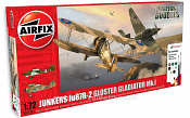 Сборная модель из пластика А Самолеты JU87R-2 Gloster Gladiator Dog Fight Double Gift Set (1:72) Airfix - фото