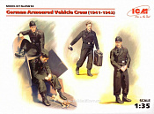 Сборные фигуры из пластика Немецкий экипаж бронеавтомобиля 1941-1942 гг. (1/35) ICM - фото