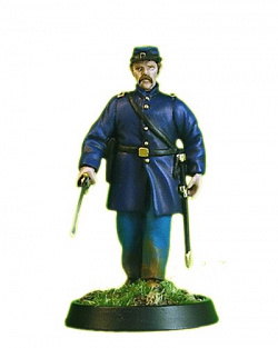 Сборная миниатюра из металла Федеральная пехота. Офицер (40 мм) Драбант