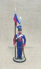 Миниатюра из олова Рядовой Польского уланского полка, Россия 1812 г., 54 мм, Студия Большой полк - фото