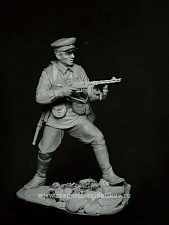 Сборная миниатюра из смолы Пограничник, 1941-45 гг, 75 мм, Баталия миниатюра - фото