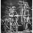 Миниатюра из олова 793 РТ Солдат американского экспедиционного корпуса с автомат-ой винтовкой Браунинга 54 мм, Ратник
