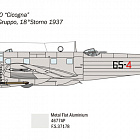 Сборная модель из пластика ИТ Самолет FIAT BR-20 «Cicogna» Battle of Britain 1:72 Italeri